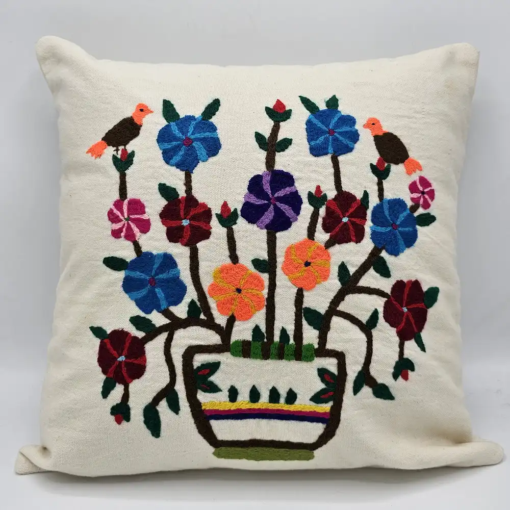 Traditional Embroidered Cushion Cover