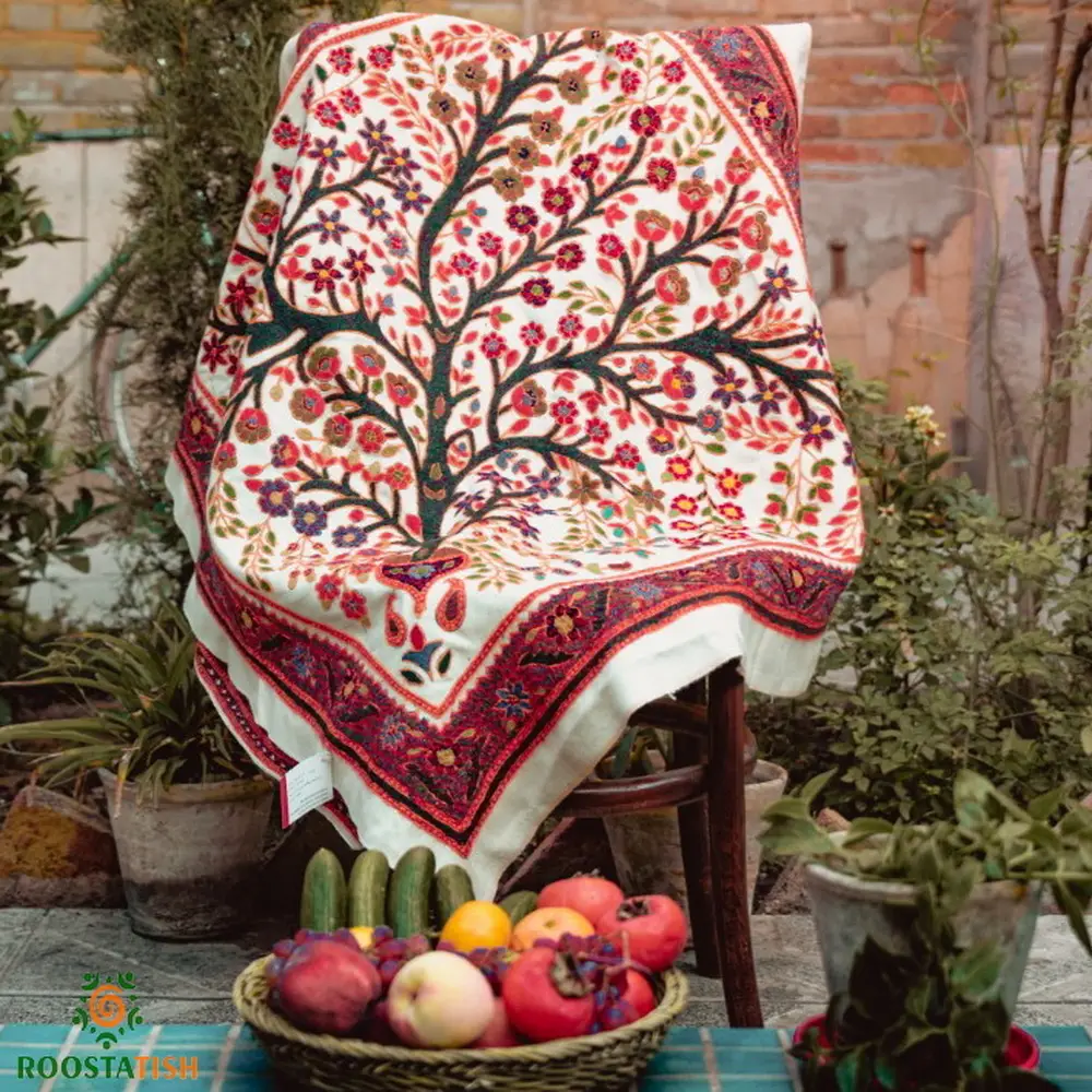 Handmade Pateh Tablecloth (Tree of Life Pattern)