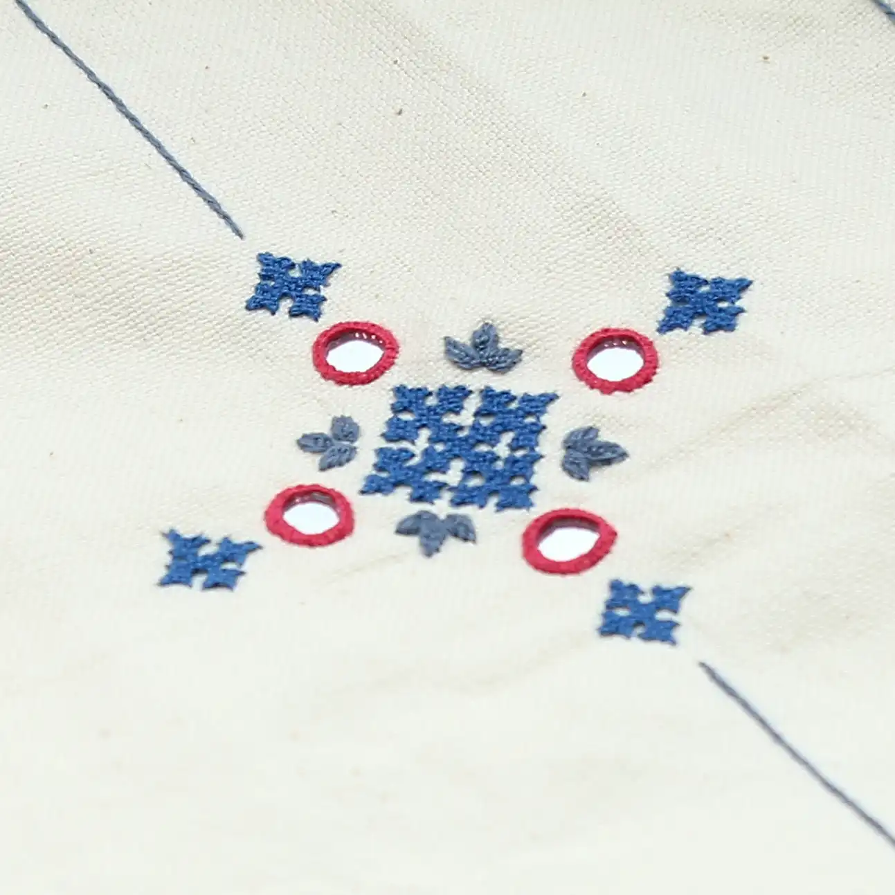 Tarang Balochi Embroidered Table Runner – Handmade Iranian Cotton Textile with Mirrorwork Tarang Balochi Embroidered Table Runner – Handmade Iranian Cotton Textile with Mirrorwork