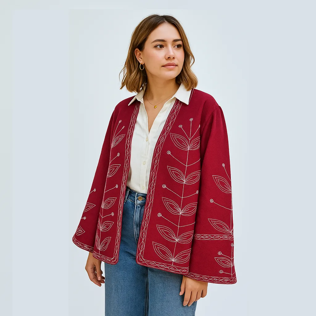 Qizilbash Traditional wine red Jacket