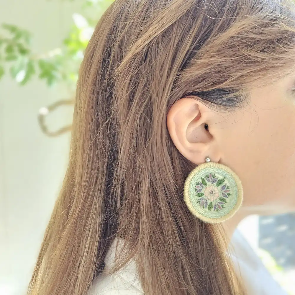 Patteh Embroidery Earrings – Cold Sun Design