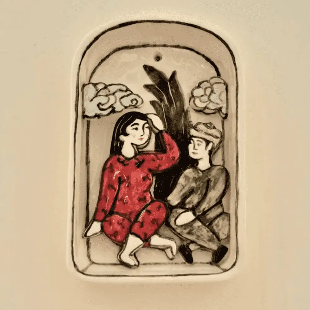 wall hanging miniature collection . ceramic material