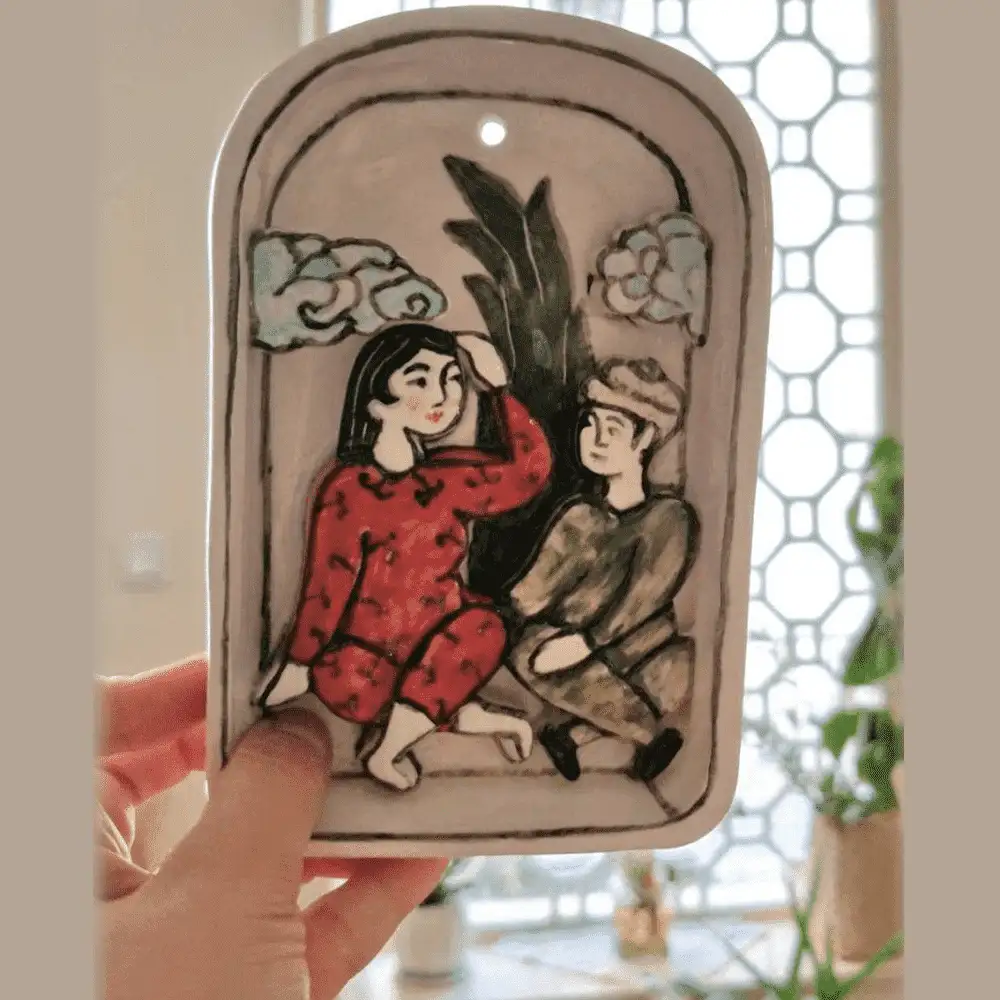 wall hanging miniature collection . ceramic material